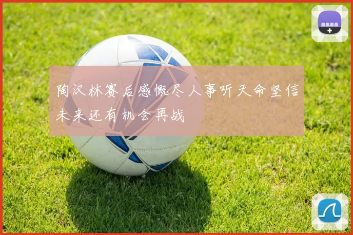 陶汉林赛后感慨尽人事听天命坚信未来还有机会再战